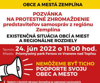 Aktuality / Pozvánka na protestné zhromaždenie - samosprávy Zemplína - foto